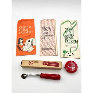 Lot of Vintage Sewing Notions and Fabric Care Pamphlets